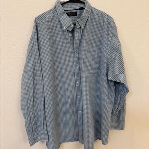 Round tree and Yorke Pendleton Blue and White Checked Button-Down Shirt